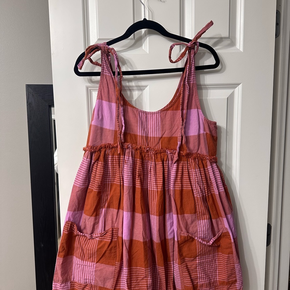 Free People Pink and Orange Striped Dress